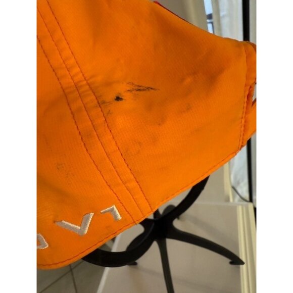 Titleist Pro V1 Golf Hat Neon Orange Adjustable Strapback Cap FJ Footjoy Nylon - Picture 5 of 10